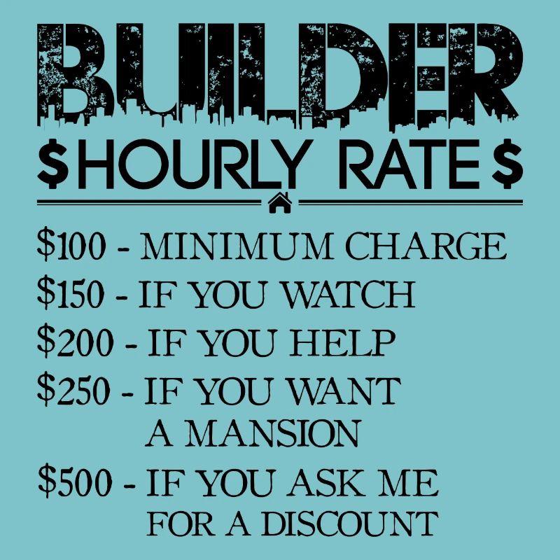 Tarif horaire Constructeur - noir - Constructeur de maison