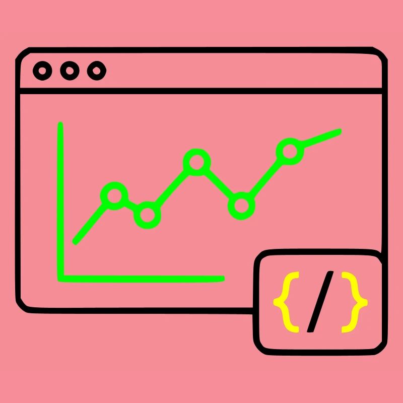Web Analyse Chart Coding Browser Vektor
