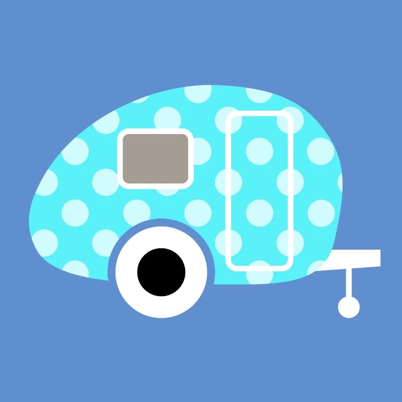 Caravan Dots Camping Points Camper Vintage Retro