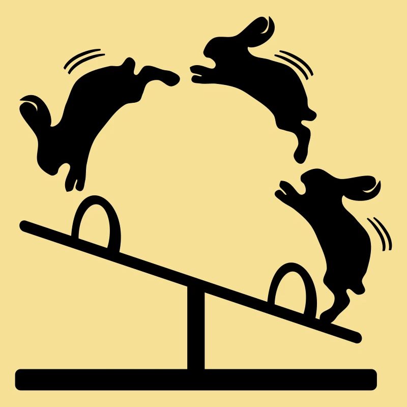 EASTER BUNNIES JUMPING BUNNY SWING