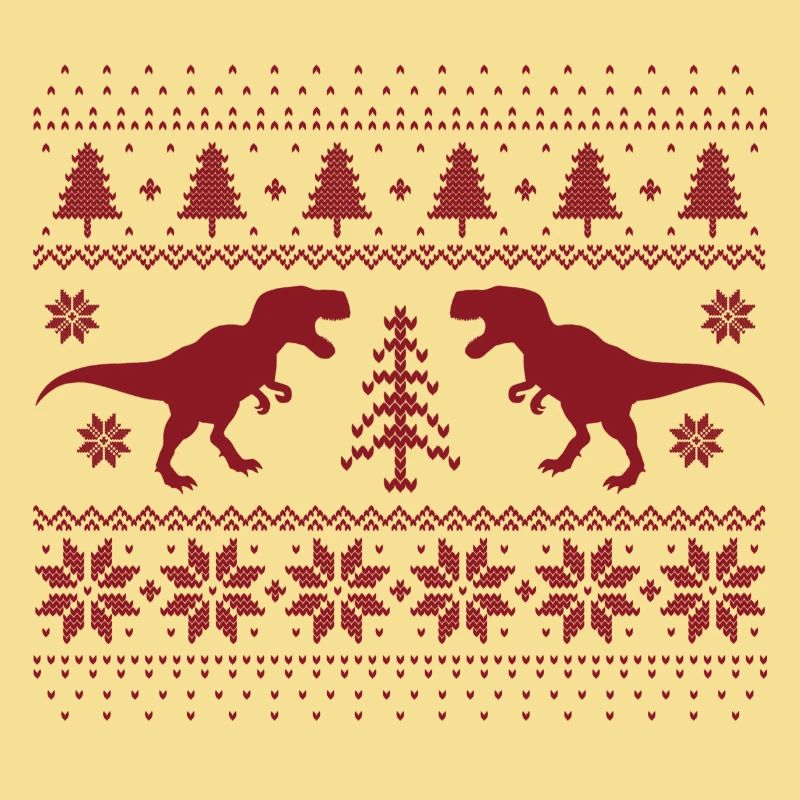 Dinosaurier-Weihnachtspullover