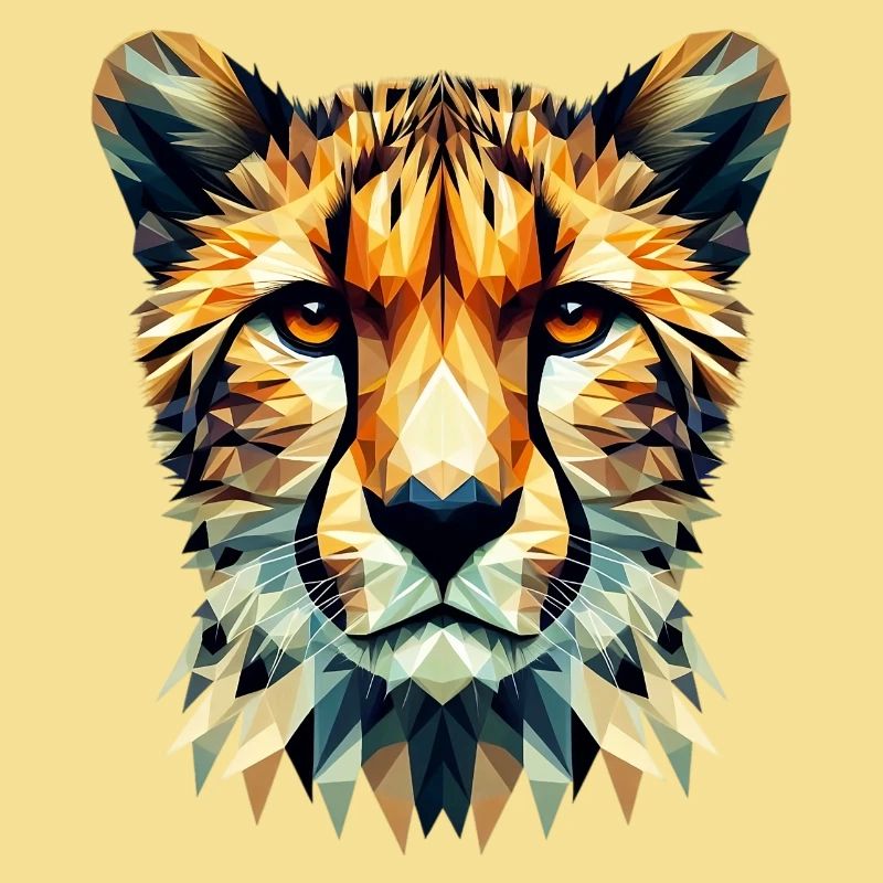 Guépard polygonal
