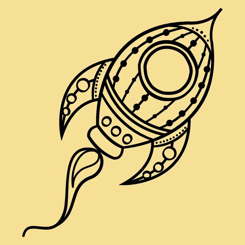 Fusée Doodle Voyage dans l’espace