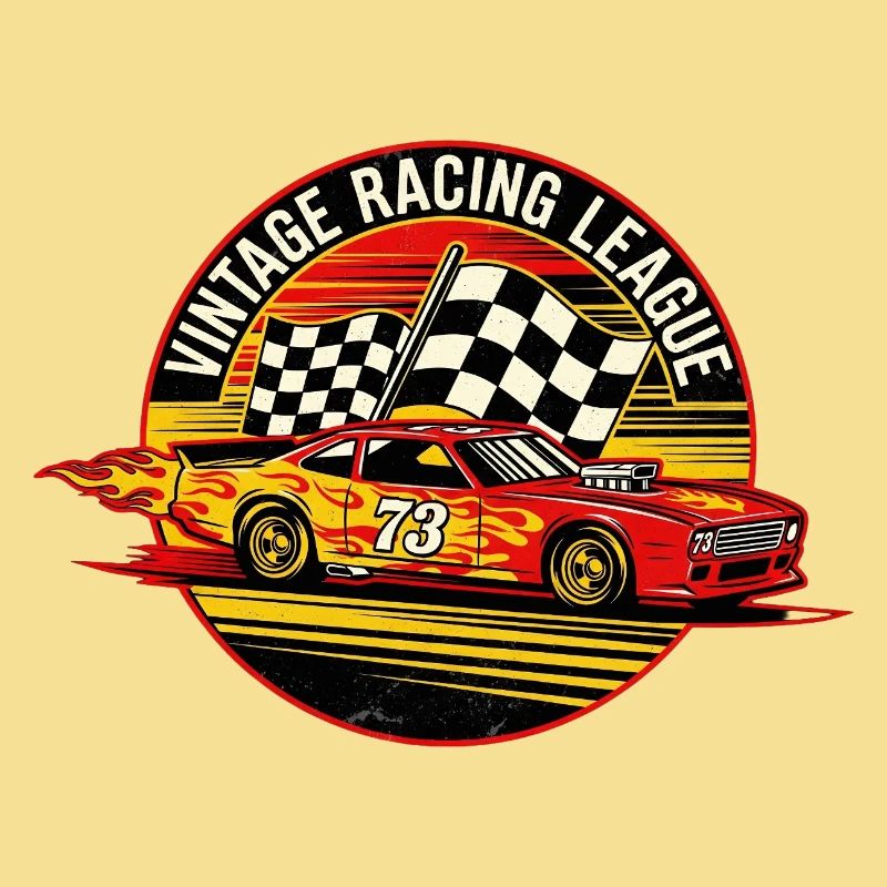Conception de drapeaux de course vintage