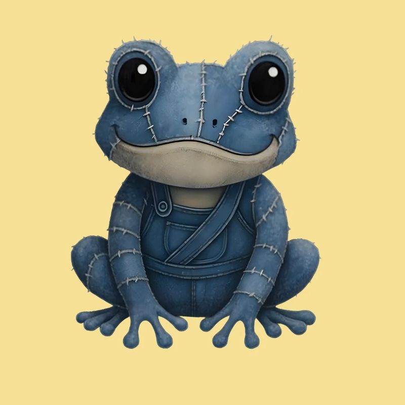 Denim Patchwork Grenouille