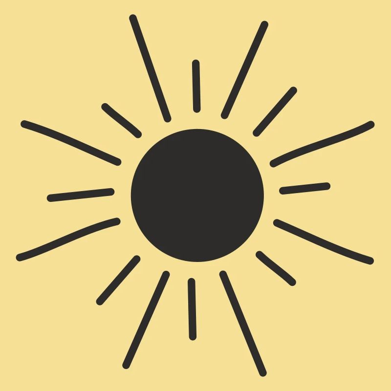 Soleil tiré joyeusement