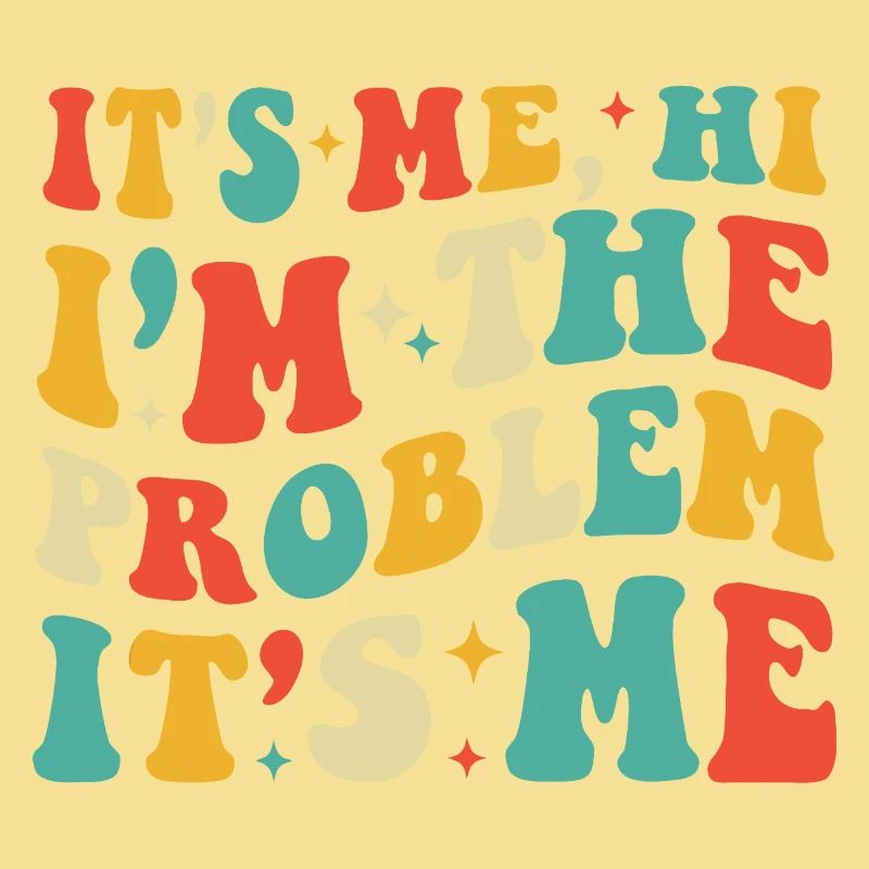 Bright Retro Typography Confession