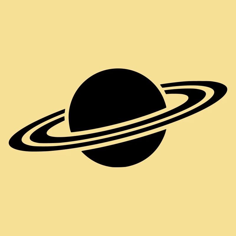 Silhouette de l’anneau de la planète Saturne