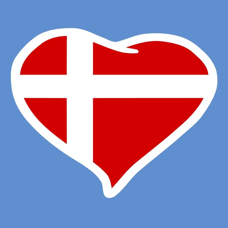 Drapeau coeur Danemark