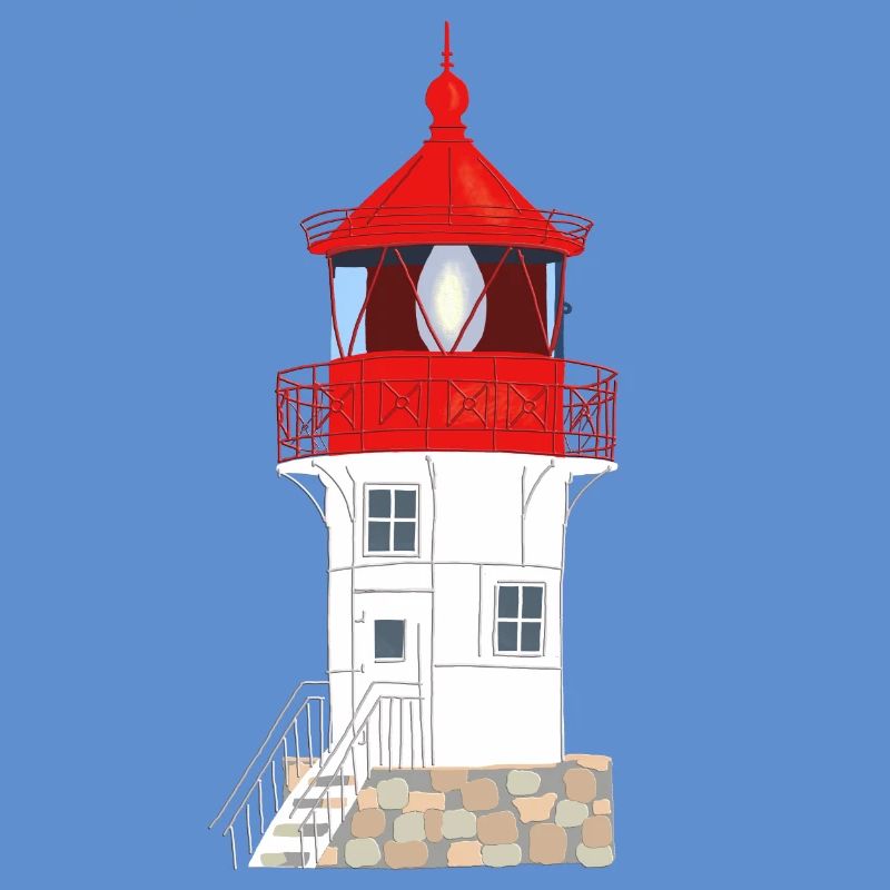 Île de Hiddensee, phare Gellen, pas de texte
