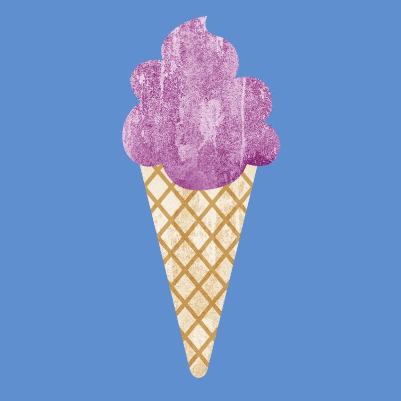 Eiscreme Icecream Eis Waffel Eiskrem Eisdiele lila