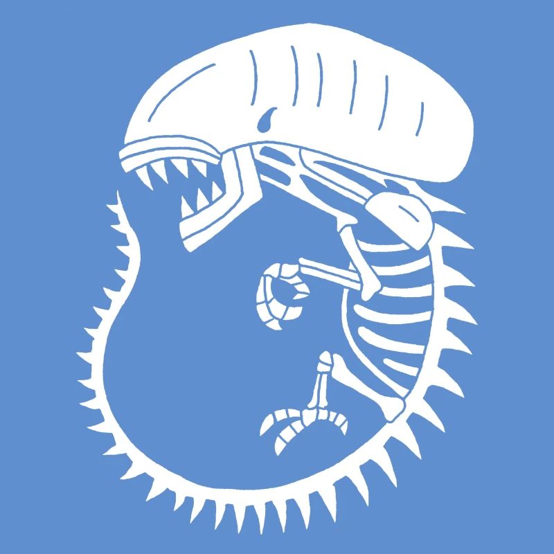 Squelette de monstre extraterrestre blanc