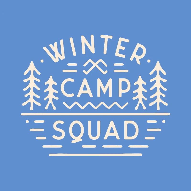 Winter camp squad camping trip mountain camper