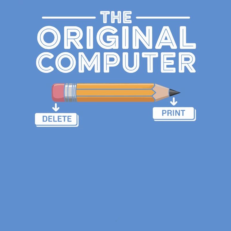 Der Original Computer – Bleistift Delete & Print