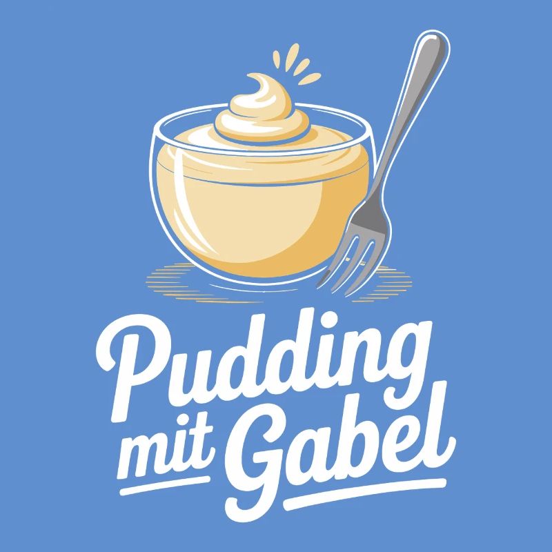 Pudding with fork