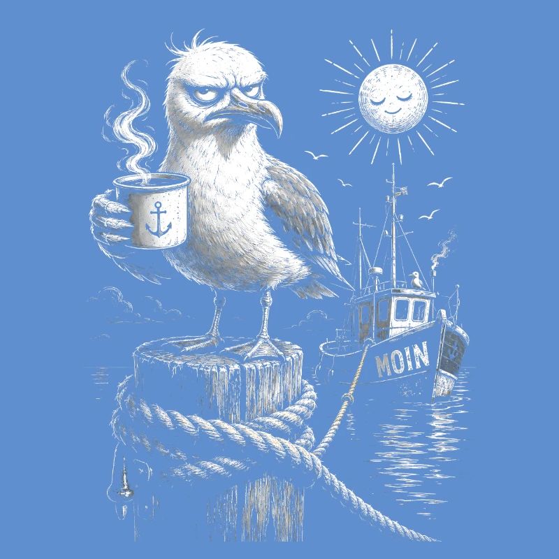 MOIN – Grummeliges Möwe mit Kaffee