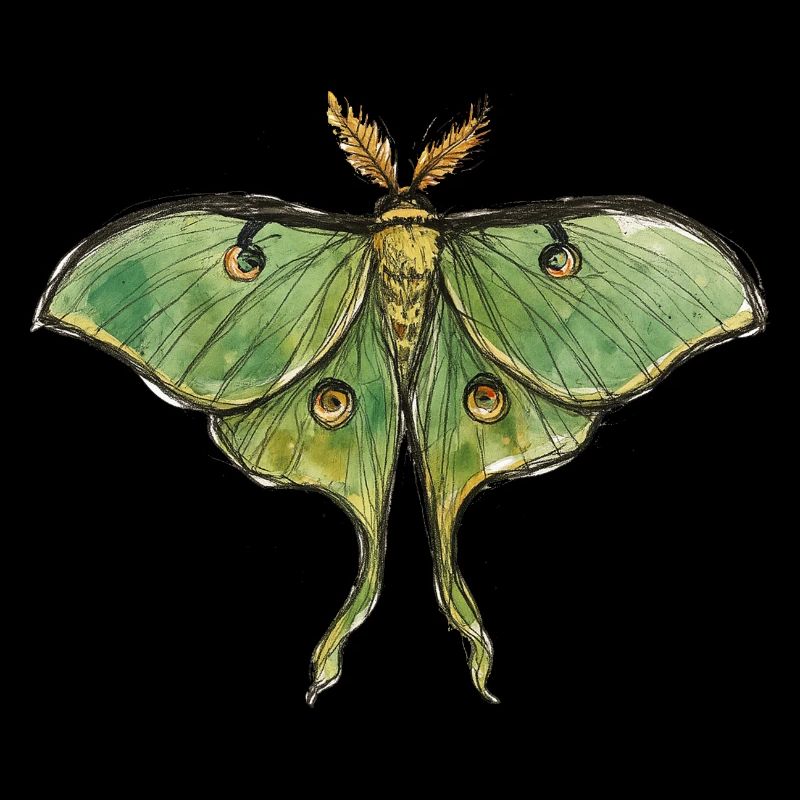 Luna Moth Nocturnal Magic