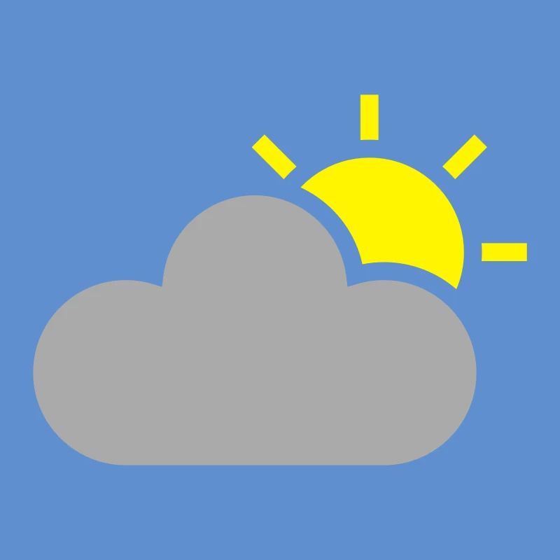 Symbole de temps - soleil et nuage