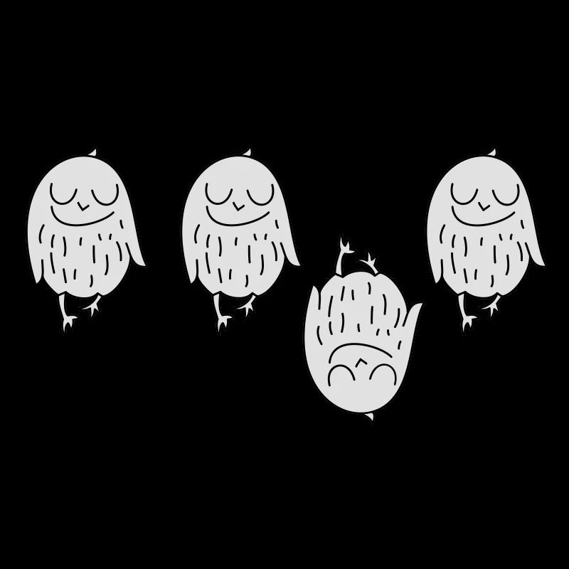 vier Vögel