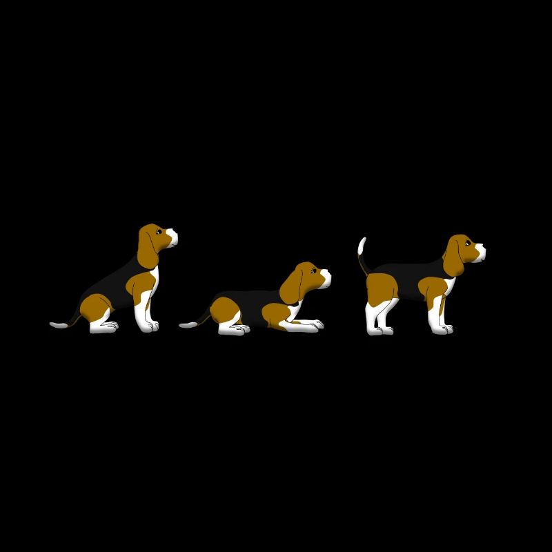 sit down stay beagle 1