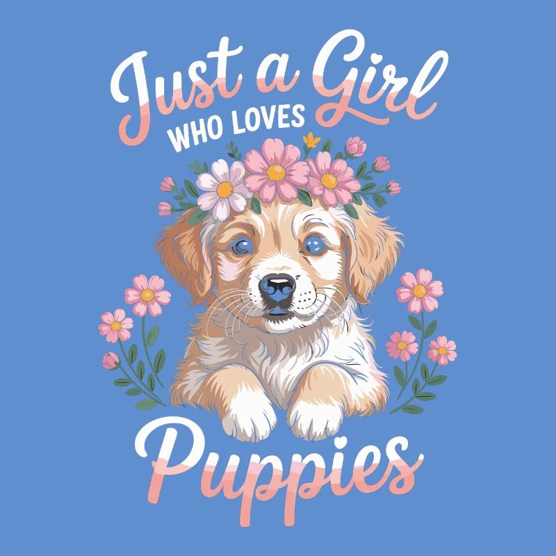 Juste une fille qui aime les chiots