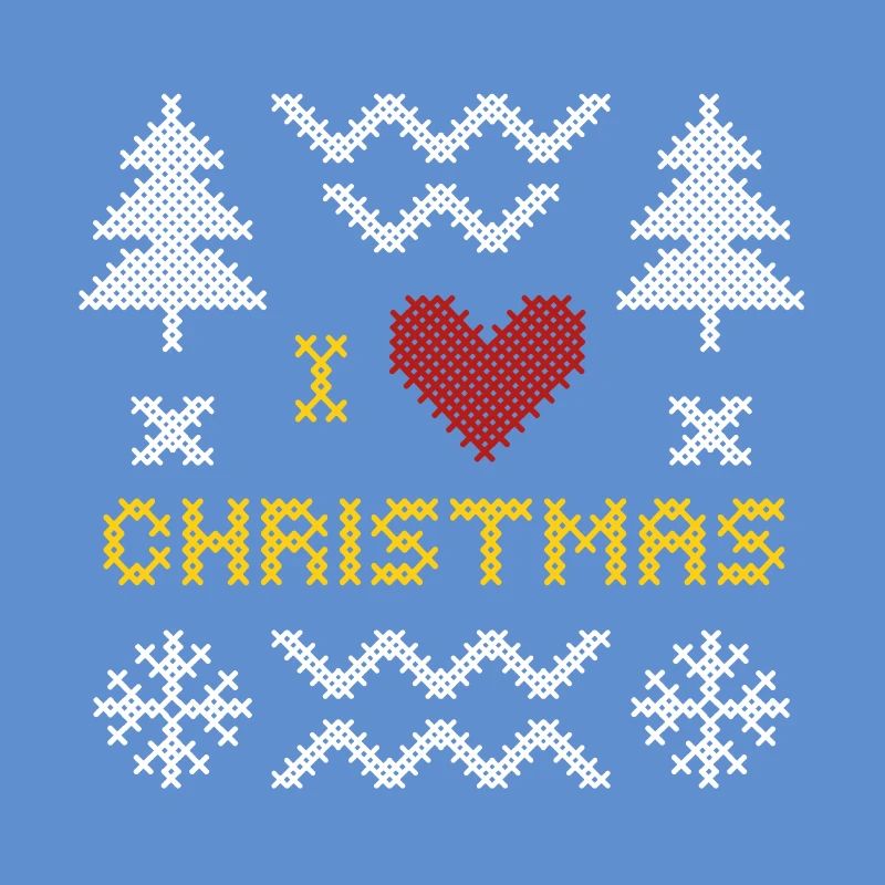 Weihnachtsherz Strickmuster Design