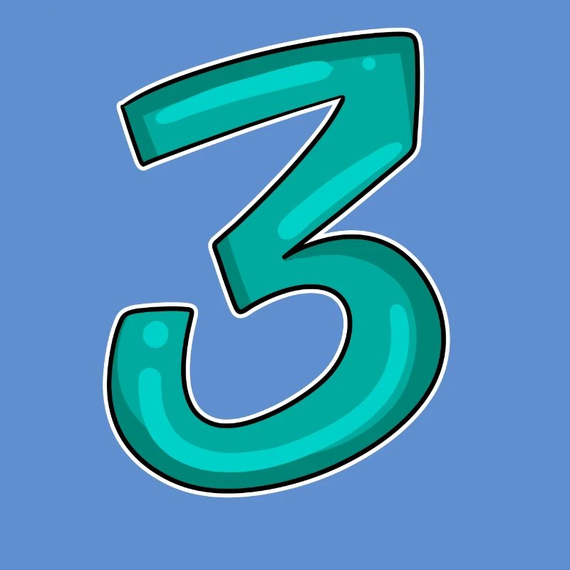 3 - Three - Third