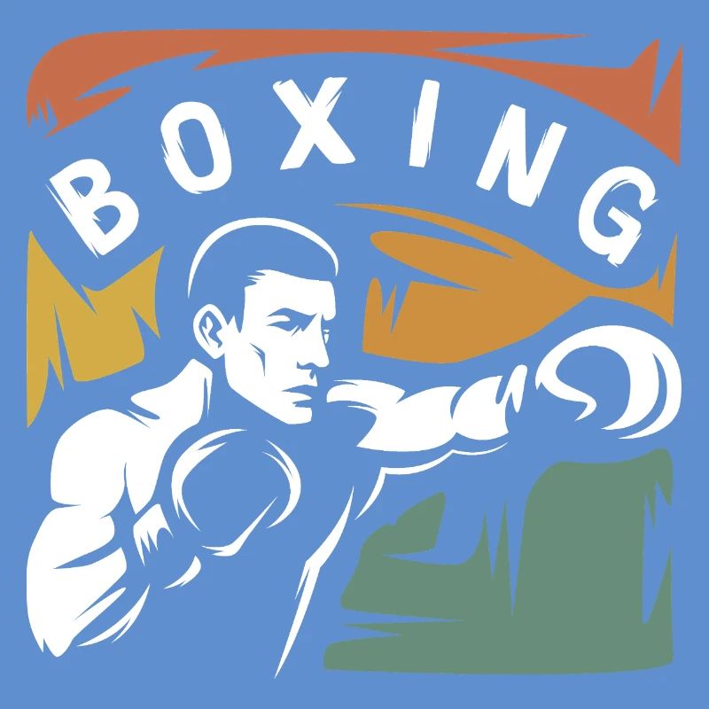 Combattant de boxe vintage – Conception de boîte rétro