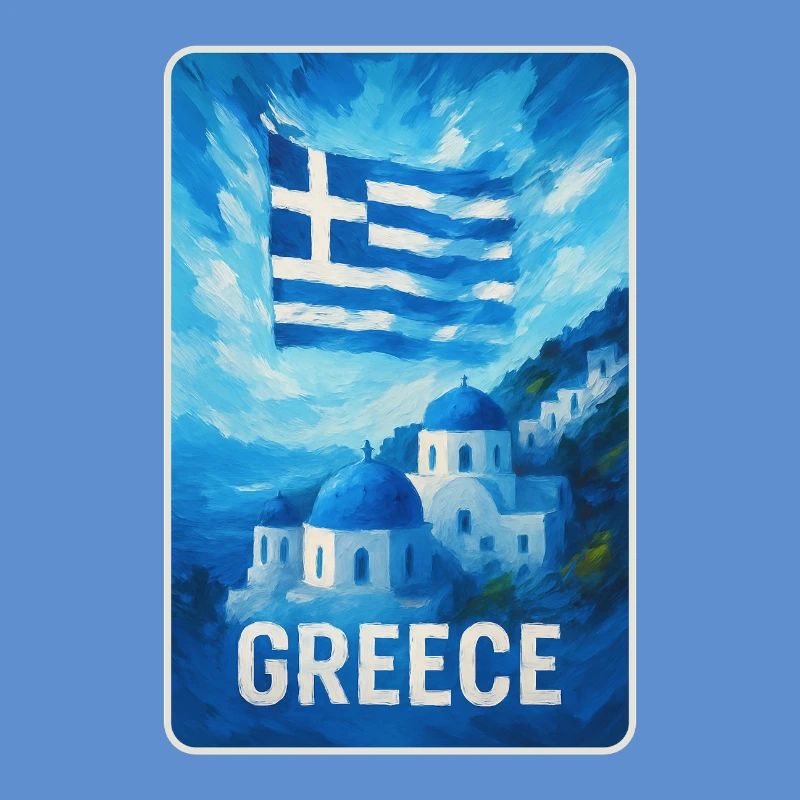 Grèce Santorin Drapeau
