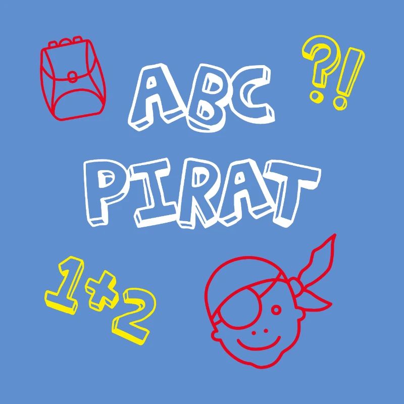 ABC Pirat Einschulung Schule Comic Kinder Feier