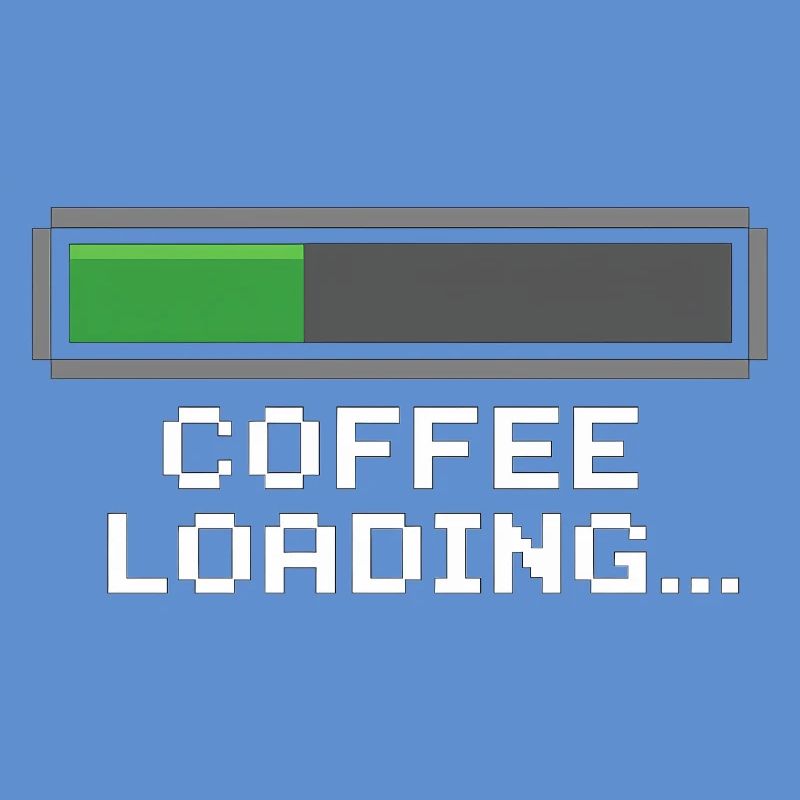 Coffee Loading Bar Pixel
