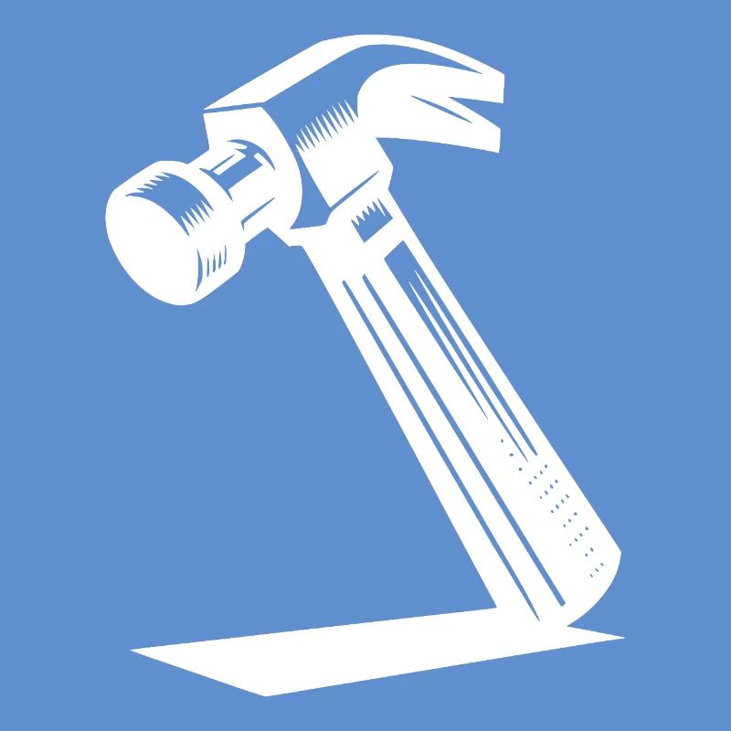 Hammer motif for carpenter and builder