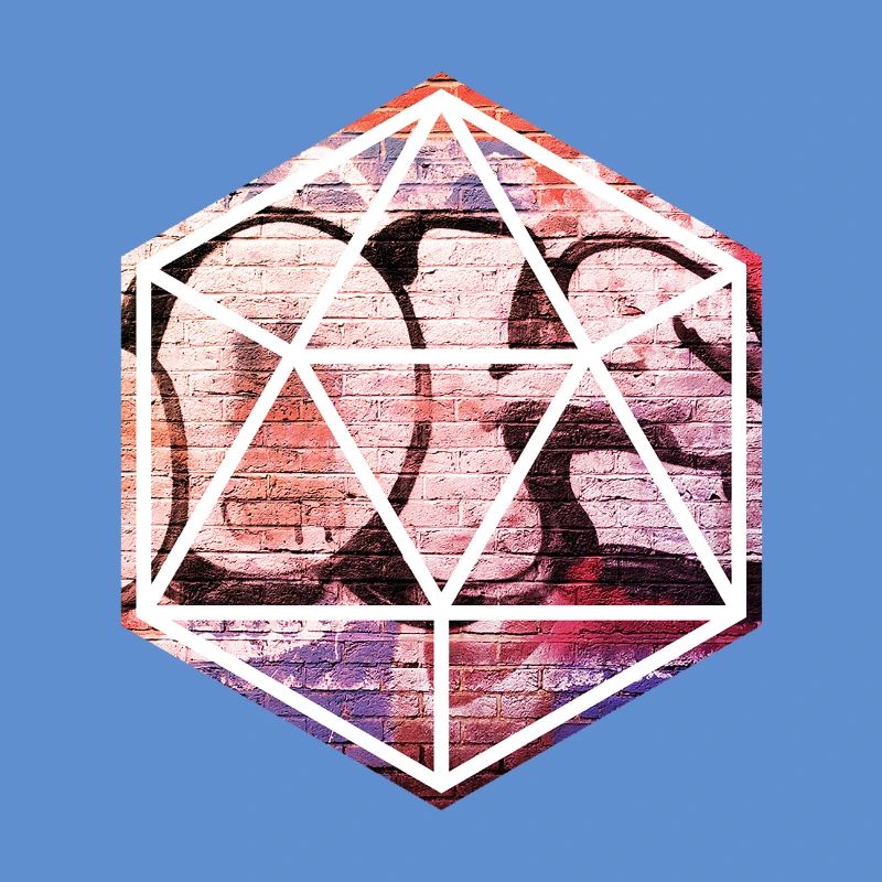 Geometrisches Graffiti-Prisma