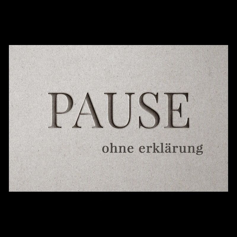 Pause – sans explication