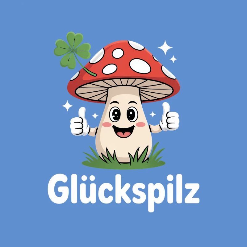 Lucky Funny Toadstool with Shamrock
