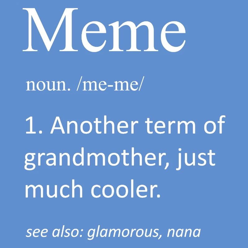 Lustiges Meme Großmutter-Definition Substantiv-Slogan