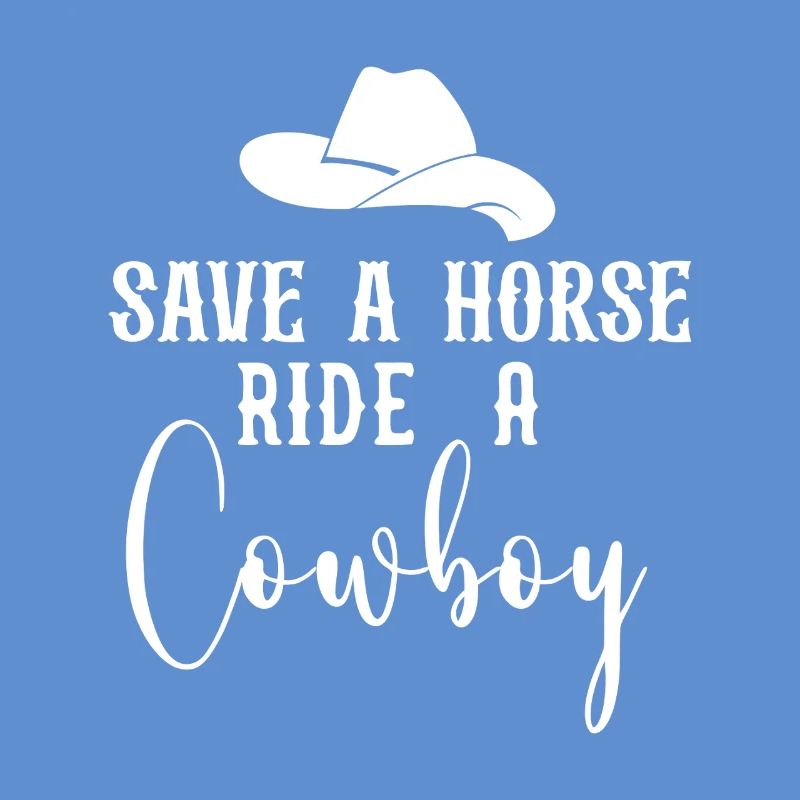 Rette einen Pferderitt auf einem Cowboy