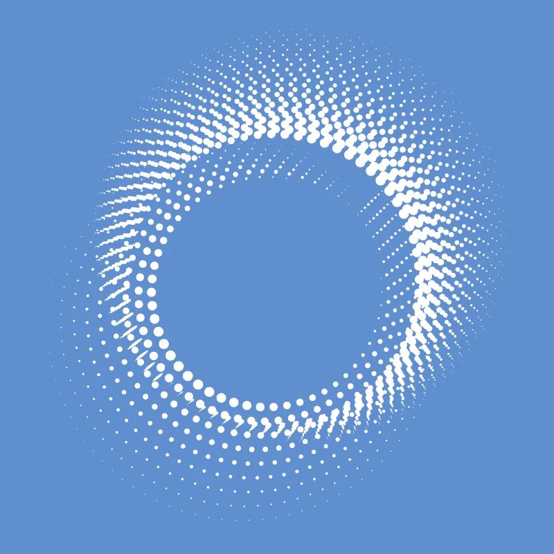 Spirale en points concentriques