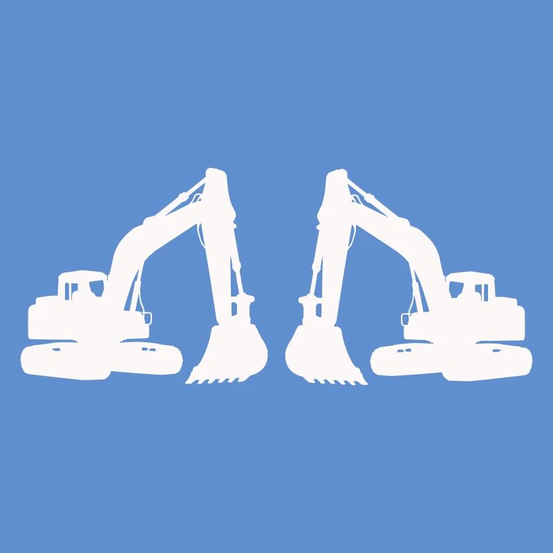 Doppel Bagger Silhouette