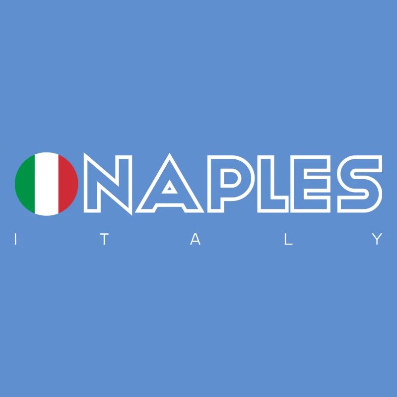 Naples Flag Circle Typography