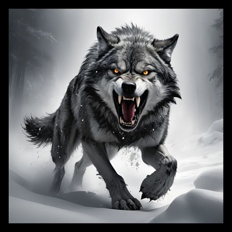 Wolf Tier Vektor Natur Illustration Design Wild
