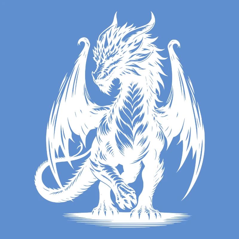 Impressive Powerful Dragon with Wings