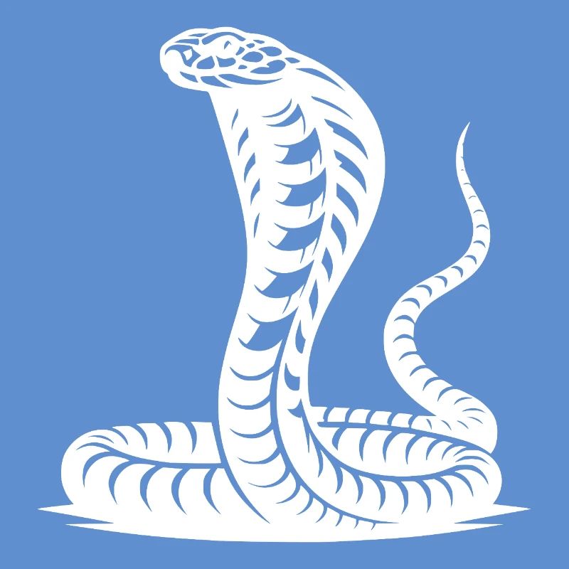 Cobra serpent cou bouclier menaçant posture conception