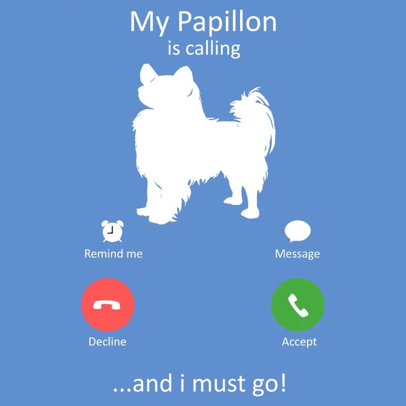 Interface de téléphone intelligent Papillon Dog Calling
