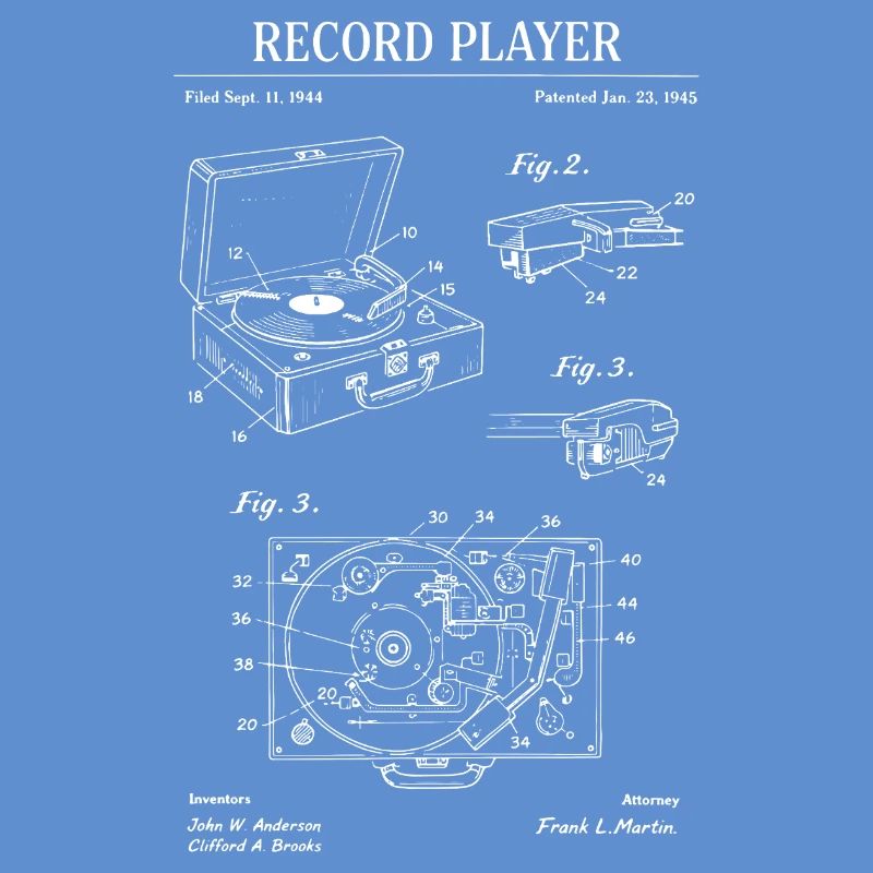 Retro Record Player Blueprint