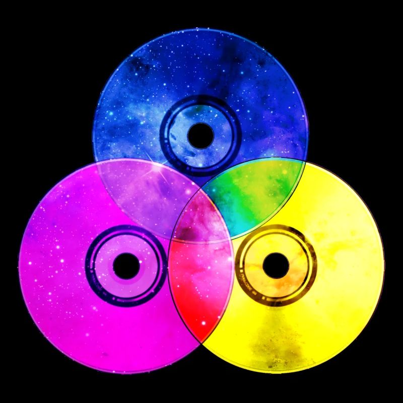 Colourful CDs (triangle)