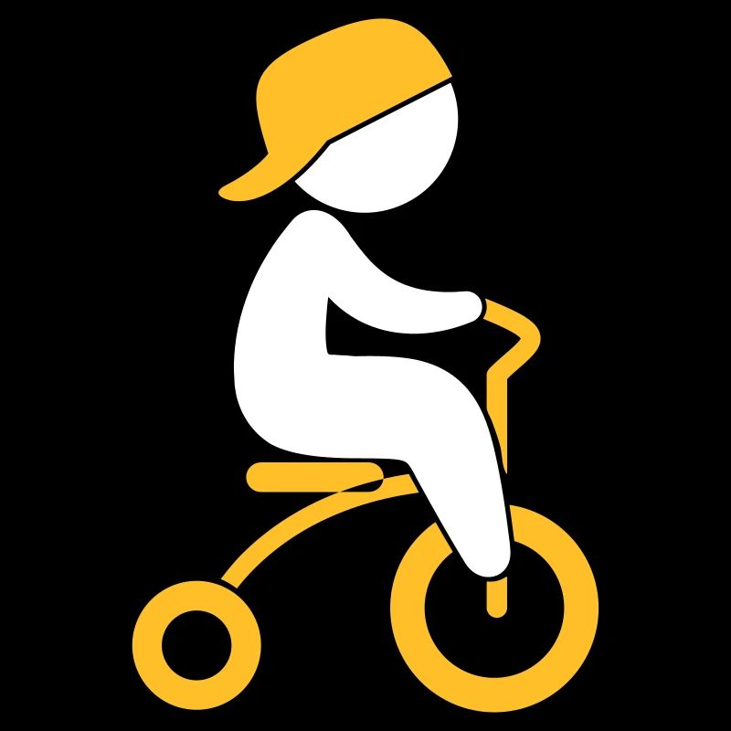 Junge, der sein Dreiräder reitet