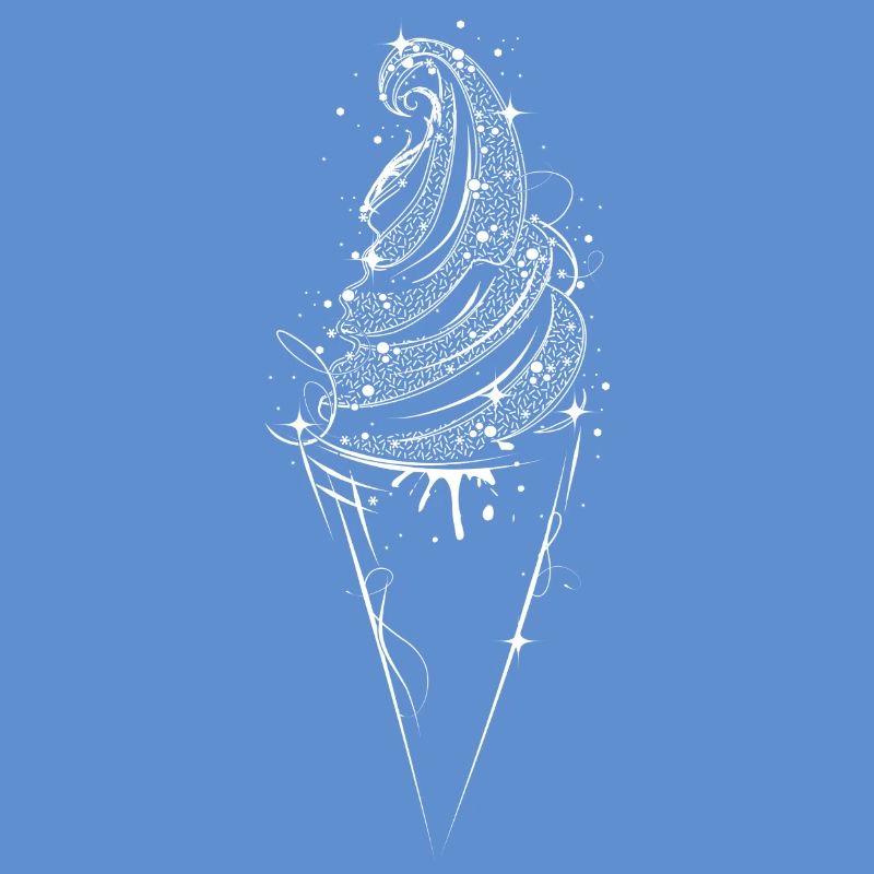 Crème glacée à & cornet gaufre