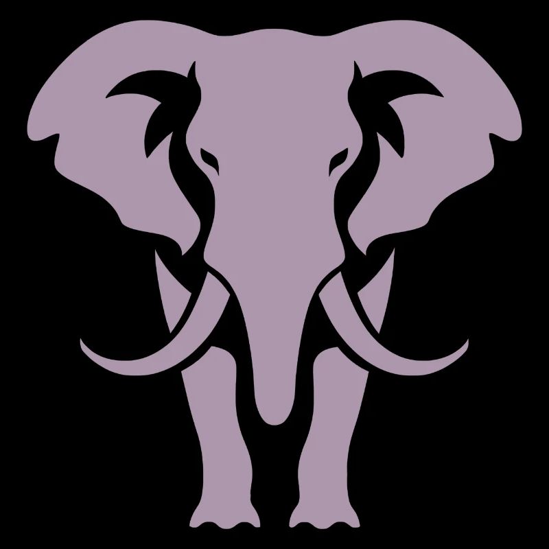 Silhouette d’éléphant Logo blanc
