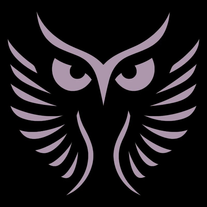 Moderne Eule: Abstrakte, Minimalistische Kunst